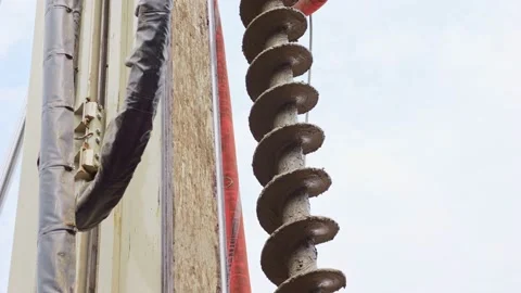 Drilling foundation well with track drill Video stock 231311042