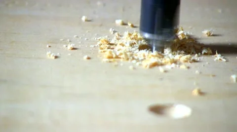 Drilling a hole; 2 Stock Footage 10599779