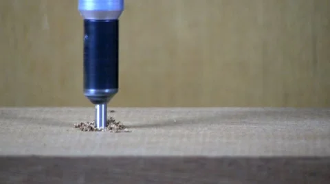Drilling a hole; 6 Stock-Footage 10599917