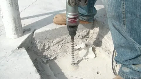 Drilling Hole into Concrete Video stock 12577457