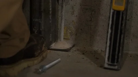 Drilling Hole in Concrete Video stock 100687515