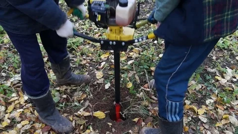 Drilling a hole. Drill During Operation Stock Footage 81470859