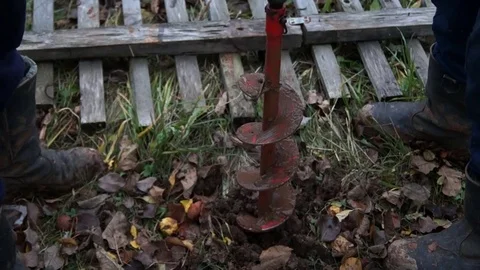 Drilling a hole. Drill During Operation Stock Footage 81504477