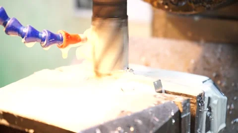 Drilling a hole with a drilling machine Video stock 137392453