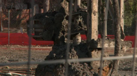 Drilling a hole in the ground Stock Footage 24184146