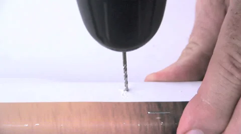Drilling Hole For Picture Frame 스톡 동영상 37879671