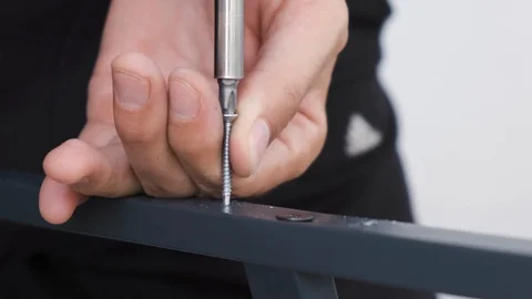 Drilling a hole with a screw Stock Footage 111465805