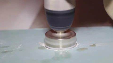 Drilling a hole in a tile with a special drill Stock Footage 241501707