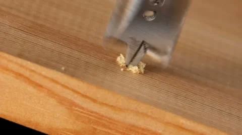 Drilling a hole in wood Stock Footage 20808380