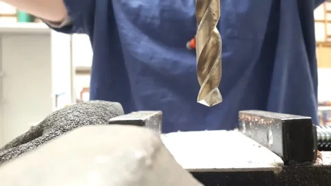 Drilling Holes in Material 1 Stock Footage 130534801
