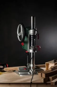 Drilling machine and table tools. Stock Photos