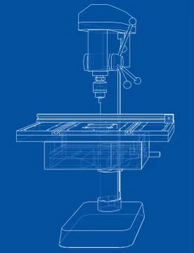 Drilling machine concept Stock Illustration