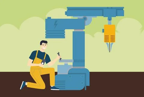 Drilling Machine Concept Illustration Stock Illustration