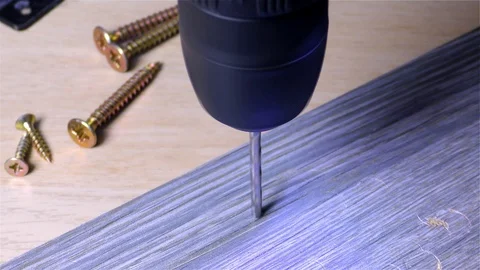 Drilling Machine – Cordless Electric Drill Stock Footage 120005538