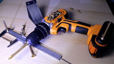 Drilling Machine – Cordless Electric Drill Stock Footage 120005690