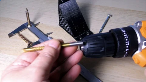 Drilling Machine – Cordless Electric Drill Stock Footage 120005895