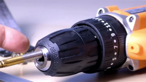 Drilling Machine – Cordless Electric Drill Stock Footage 120006253