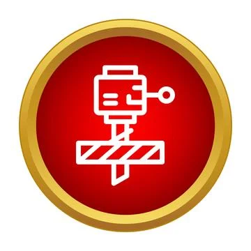 Drilling machine cutting into a surface Stock Illustration