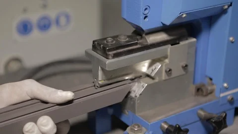 Drilling machine, drill macro, processing of aluminum parts in a Production of Video stock 110771409