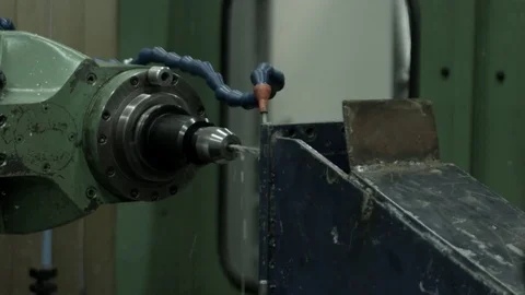 Drilling machine in a factory Stock Footage 69772466