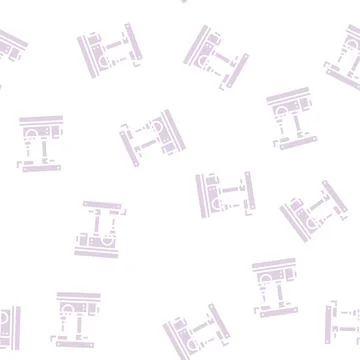 Drilling machine glyph seamless pattern 库存插图