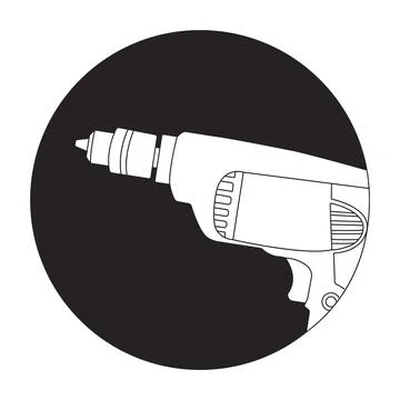 Drilling machine icon design Stock Illustration