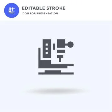 Drilling Machine icon vector, filled flat sign, solid pictogram isolated on w Illustrazione stock