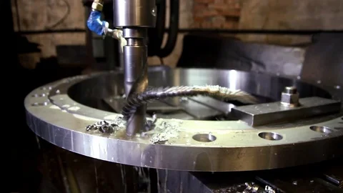 Drilling machine. Metal processing Stockbeeldmateriaal 74652601