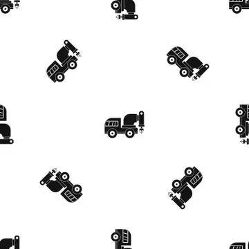 Drilling machine pattern seamless black Stock Illustration