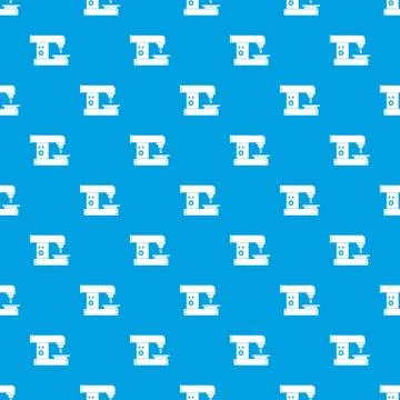Drilling machine pattern seamless blue Stock Illustration