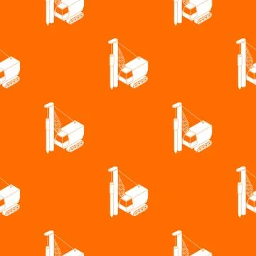 Drilling machine pattern vector orange Stock Illustration