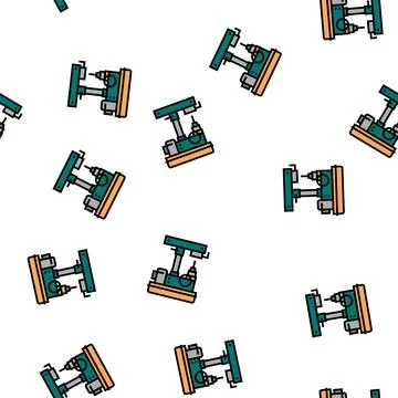 Drilling machine vector seamless pattern 库存插图