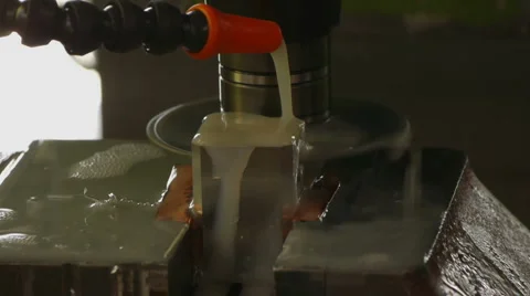 Drilling Machine With Water Cooling Vídeo Stock 1872387