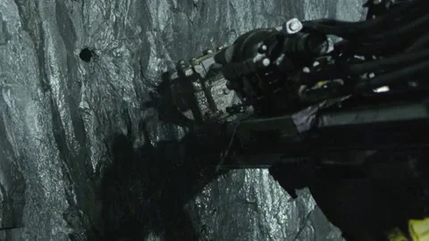 Drilling machine is working in the mine Stock Footage 160540295