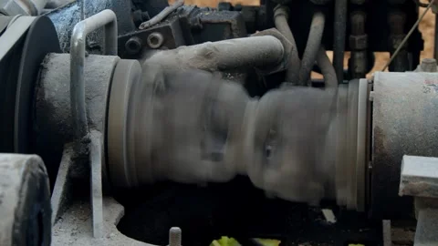 Drilling machine working on water well project in remote location Stock Footage 336792374