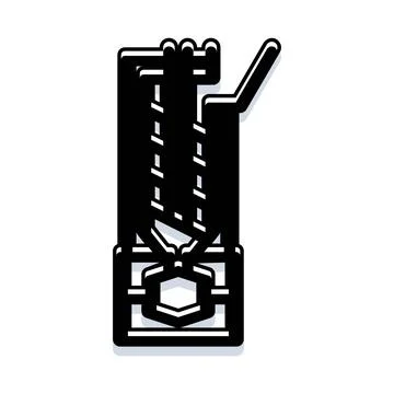 Drilling into material for engineering and industrial purposes Stock Illustration
