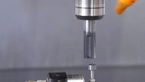 Drilling of metal on the machine Stock Footage 88902779