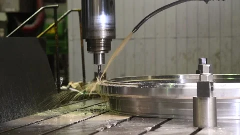 Drilling metal on the machine Stock Footage 152107383