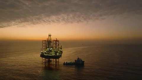 Drilling Mud Return Flow and Flow Sensor Paddle in the Rig Flowline Stock Footage 342356636