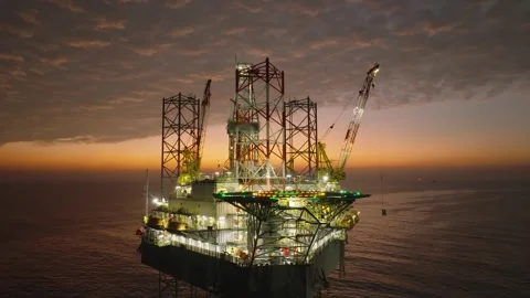 Drilling Mud Return Flow and Flow Sensor Paddle in the Rig Flowline Stock Footage 342356644