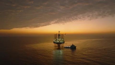 Drilling Mud Return Flow and Flow Sensor Paddle in the Rig Flowline Stock Footage 342356648
