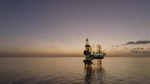 Drilling Mud Return Flow and Flow Sensor Paddle in the Rig Flowline Stock Footage 342356652