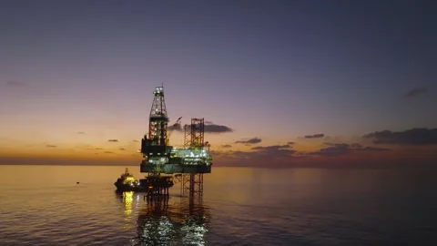 Drilling Mud Return Flow and Flow Sensor Paddle in the Rig Flowline Stock Footage 342356662