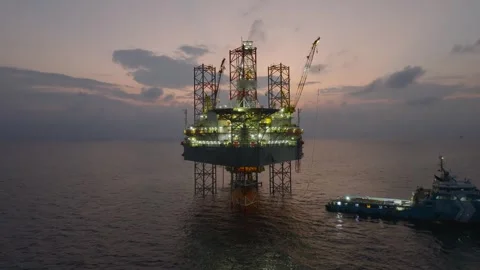Drilling Mud Return Flow and Flow Sensor Paddle in the Rig Flowline Video stock 347331325