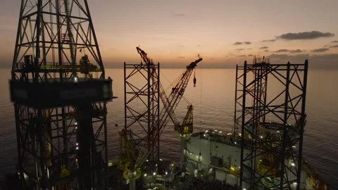 Drilling Mud Return Flow and Flow Sensor Paddle in the Rig Flowline Video stock 347333064