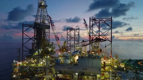 Drilling Mud Return Flow and Flow Sensor Paddle in the Rig Flowline Video stock 347483204
