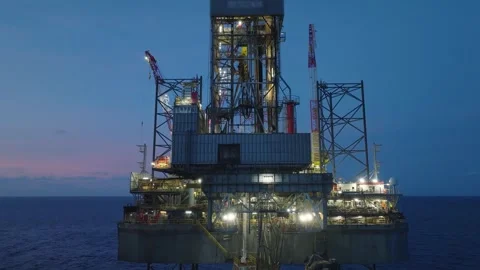 Drilling Mud Return Flow and Flow Sensor Paddle in the Rig Flowline Video stock 347750078