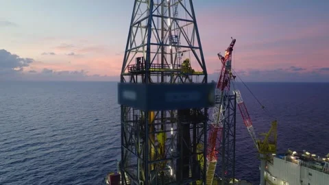 Drilling Mud Return Flow and Flow Sensor Paddle in the Rig Flowline Video stock 347750757