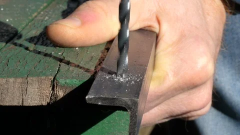 Drilling into an object Stock Footage 85509830