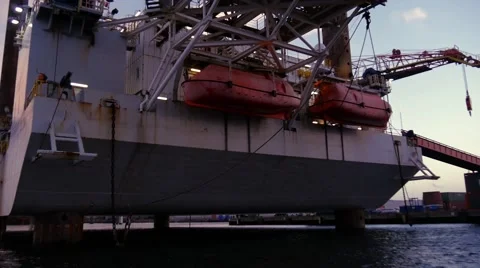 Drilling offshore platform Stock Footage 68313004